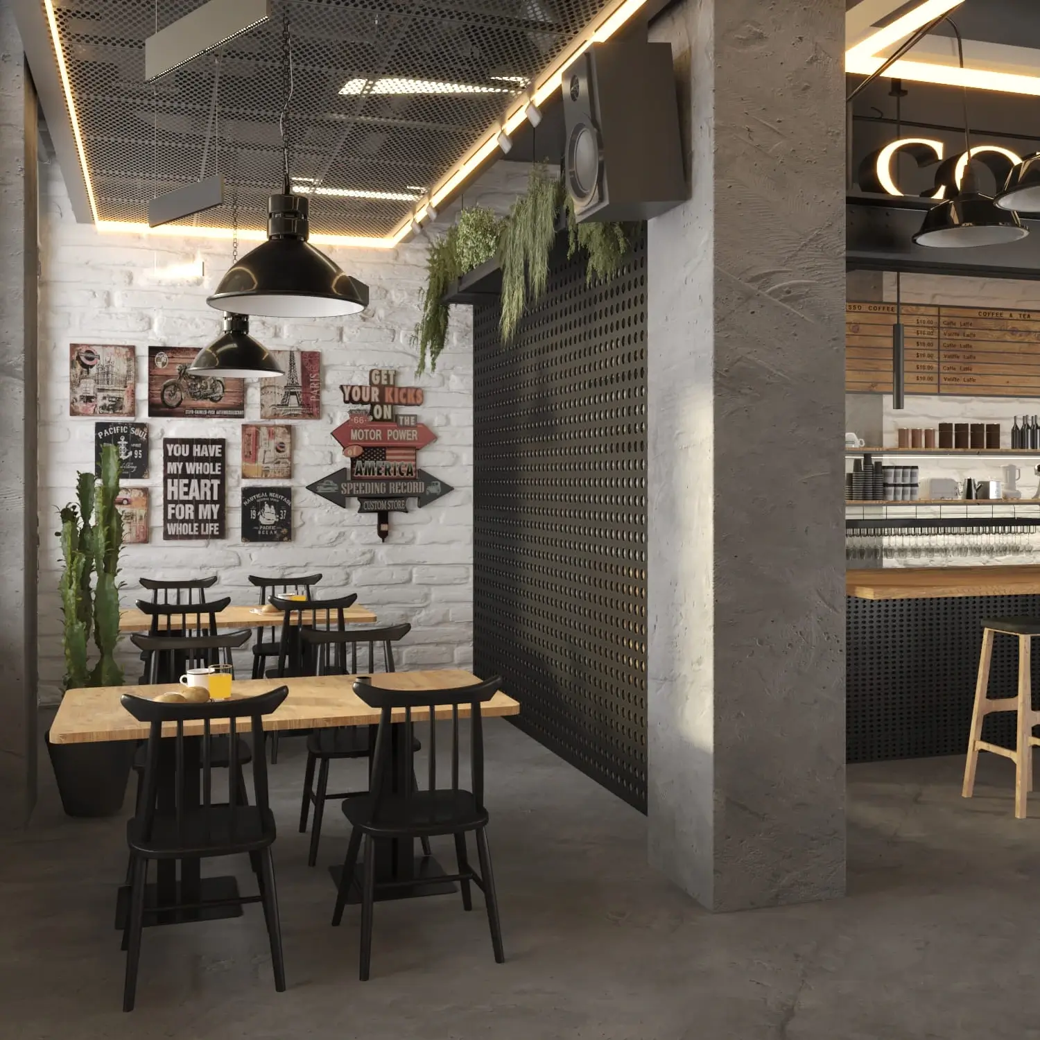 Rendu architecture café