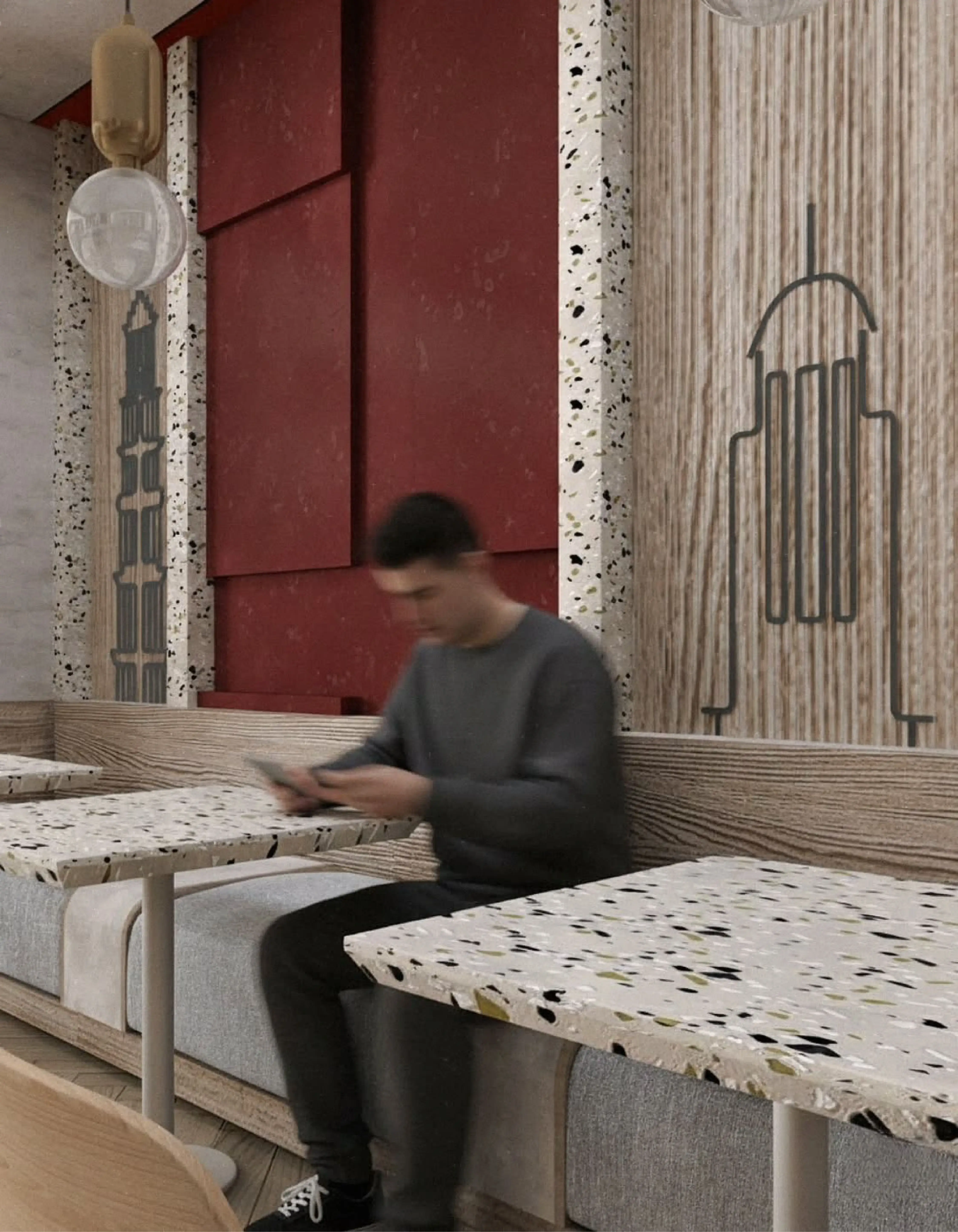 Rendu 3D restaurant Lyon